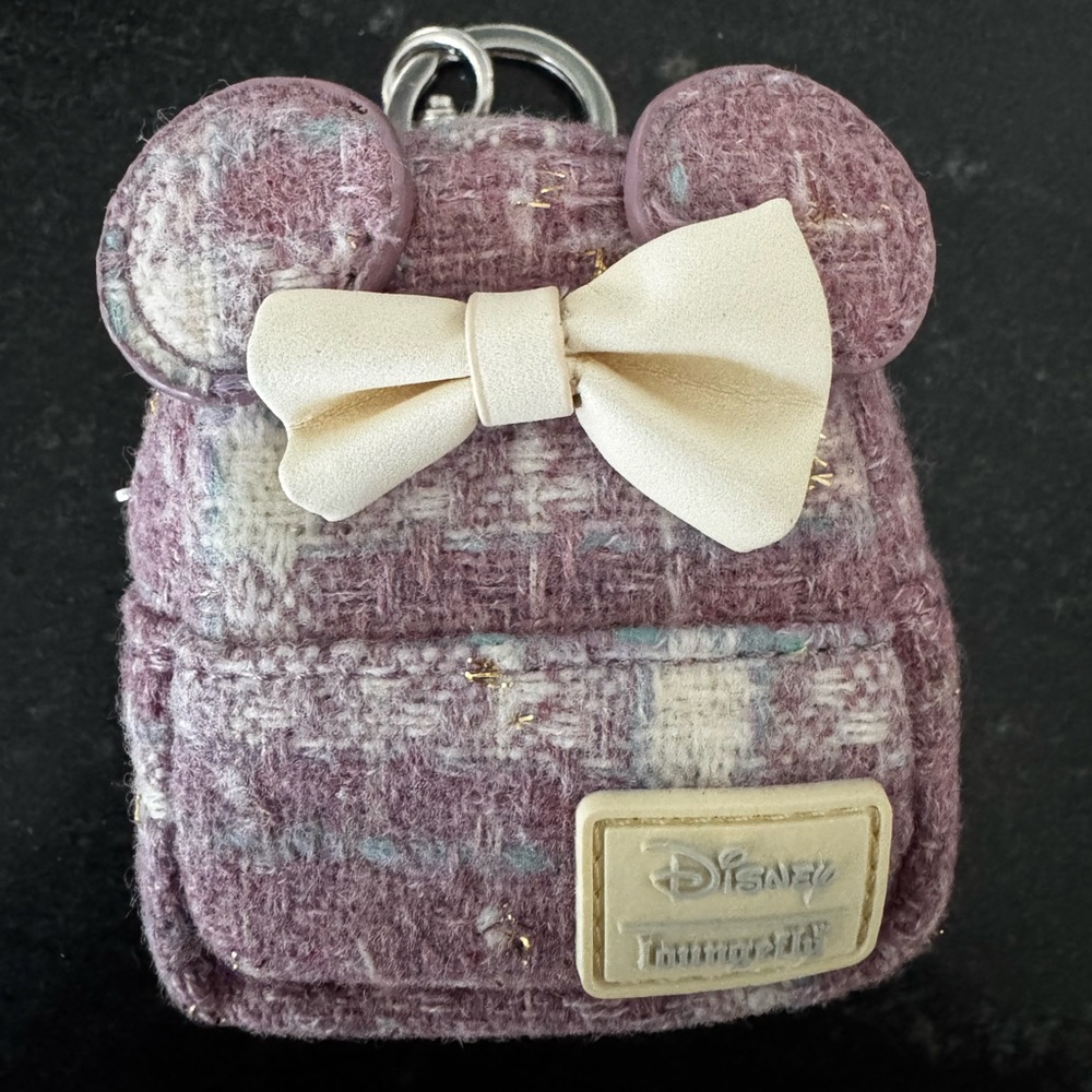 Disney Loungefly Purple and White Backpack Bag Charm from mystery pack